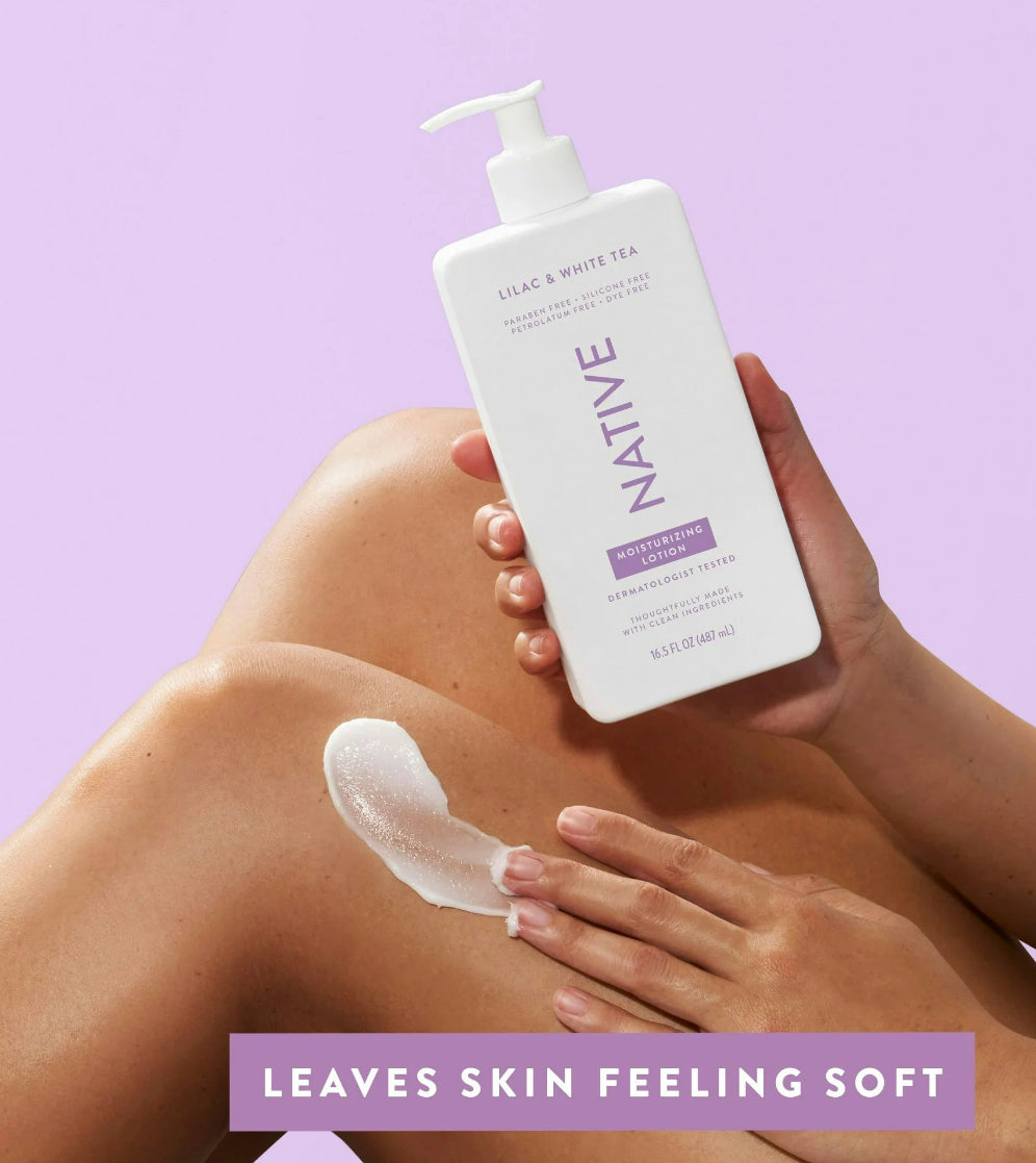 Native Moisturizing Hand & Body Lotion, Lilac & White Tea, Paraben Free, for Women and Men, 16.5 fl oz