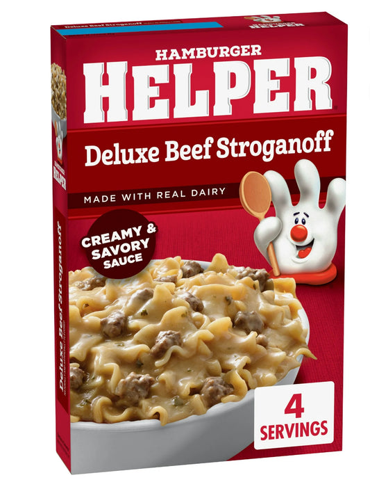 Hamburger Helper Deluxe Beef Stroganoff Pasta, 5.5 oz Box