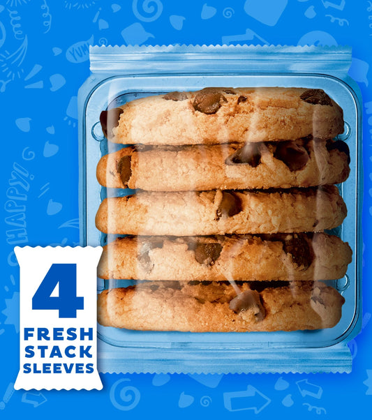 CHIPS AHOY! Fresh Stacks Chocolate Chip Cookies, Travel Snacks, 7.76 oz (4 Multi Snack Packs)